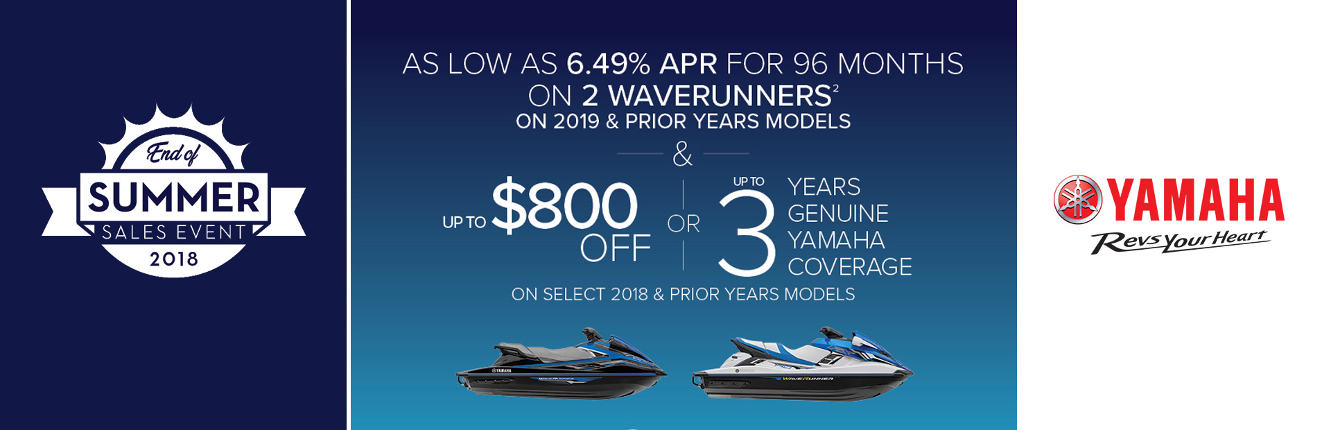 Yamaha: End of Season Sales Event - As Low As 6.49% APR